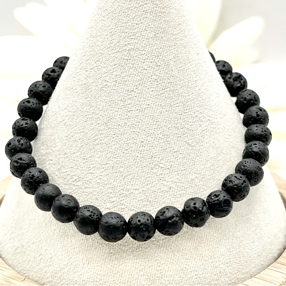 BLACK LAVA STONE BRACELET
